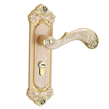 

2 Style European Door Handle Lock Wood Door Universal Interior Room Lock Bedroom Bethroom Handle Lock With Key Security Locks