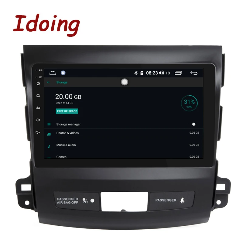 Discount Idoing 9"4G+64G 2.5D IPS 8 Core Car Android 8.1 Radio Multimedia Player For Mitsubishi Outlander 2006-2012 DSP GPS Navigation 5