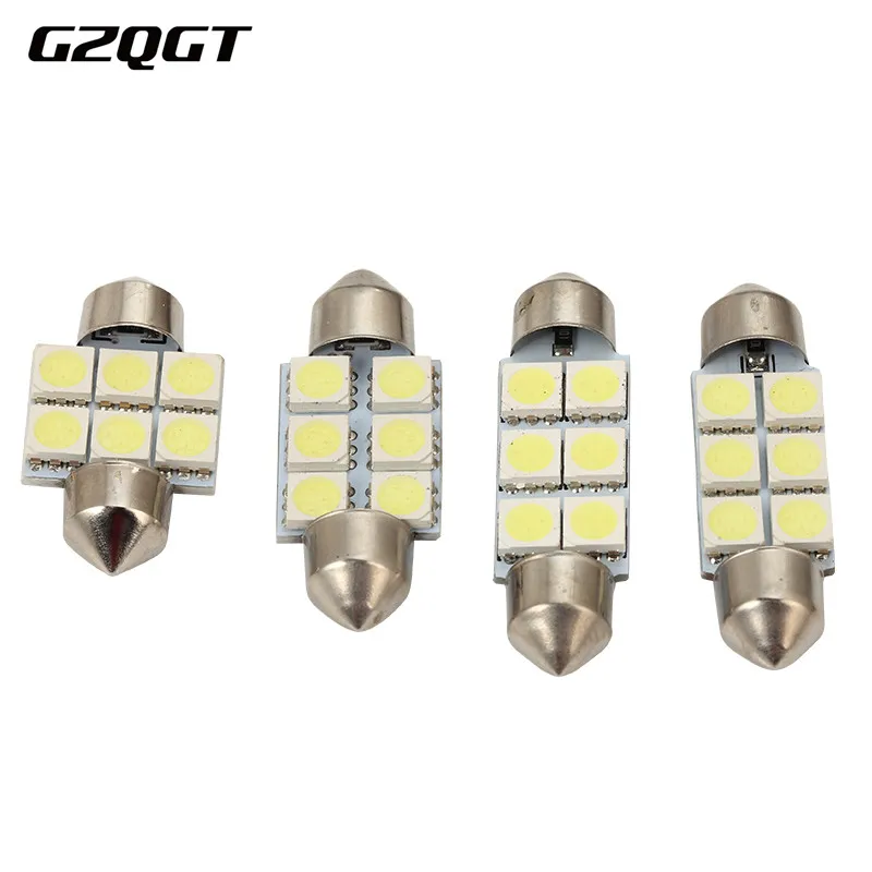 10 шт. 31 36 39 41 мм festoon led C5W C10W светодиодный автомобильный светильник SV8.5 6smd 5050