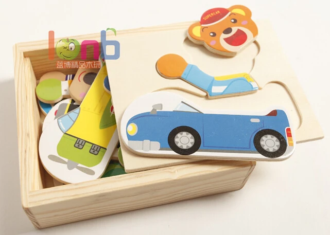 Hoilday sale change clothes bear animals jigsaw puzzle box