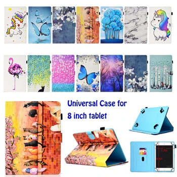 

Universal Case for 8 Inch 8" Tablet case Folio Cover Protective Stand for Touchscreen ASUS Acer Lenovo Visual Land NuVision
