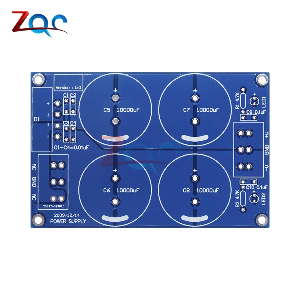 4*10000 мкФ четыре 10000 мкФ 50 в выпрямительный фильтр плата питания для LM3886TF TDA7293 PCB модуль LM3886 усилитель