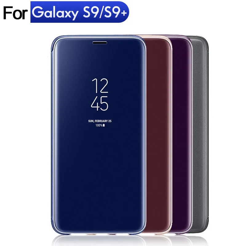 Зеркальный чехол для Samsung S9 Plus S8 Note 8 S7 S6 Edge кожаный подставка J3 J5 A3 A5 A7 A8 P20 Lite/P20