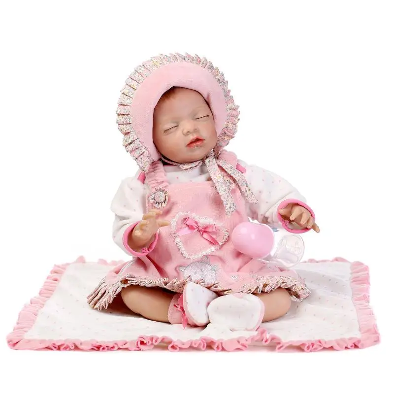 

Bebes reborn sleeping newborn baby girl dolls 22"53cm silicone baby alive dolls munecas reborn brinquedo menina
