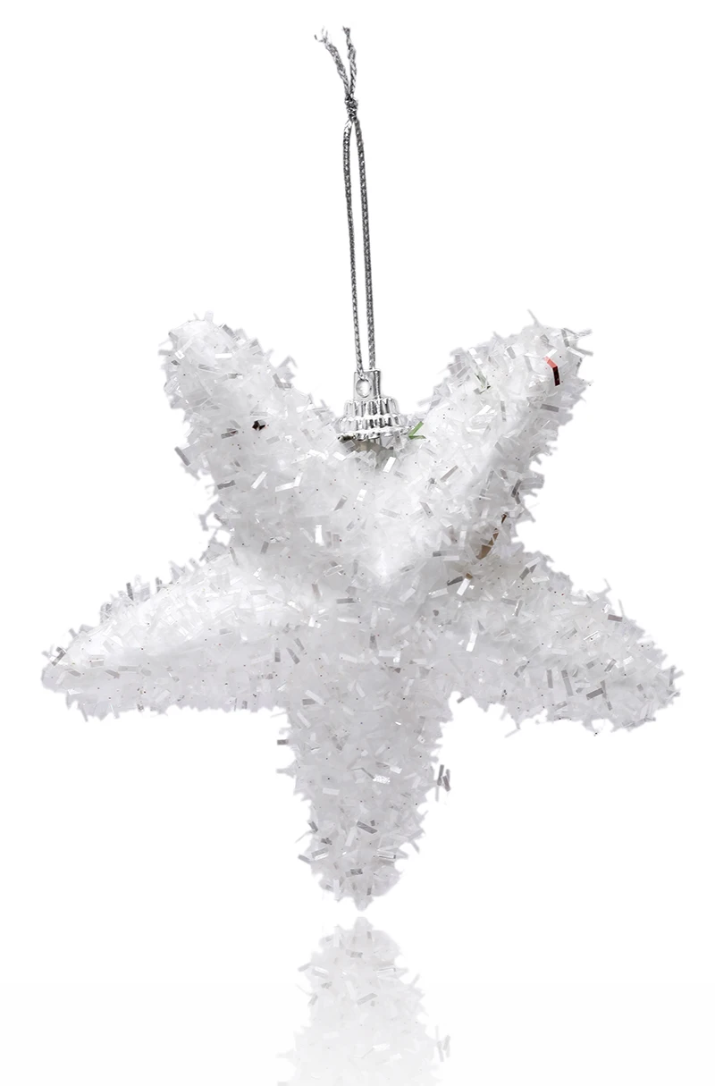 

Free Shipping Christmas Decoration, 100mm Christmas Ball/Ornament White Star, 3/Pack