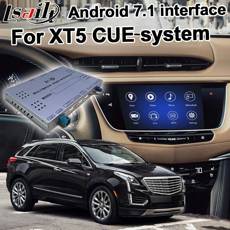 

Android GPS navigation box for Cadillac XT5 etc video interface mylink CUE intellilink system with wireless Carplay