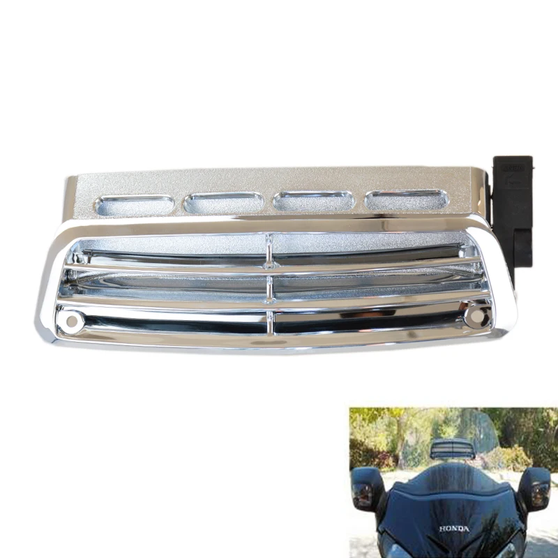 Motorcycle Chrome Windscreen Windshield Flow Air Vent For Honda