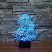 Танк лампы для ночного света 7 цветов Изменение сенсорной кнопки Ночной свет онлайн