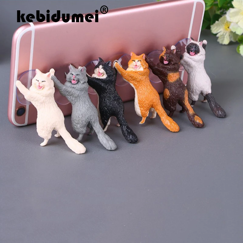 

Phone Holder Cute Cat Support Resin Universal Mobile Phone Holder Stand Sucker Tablets Desk Sucker Design Smartphone Holder