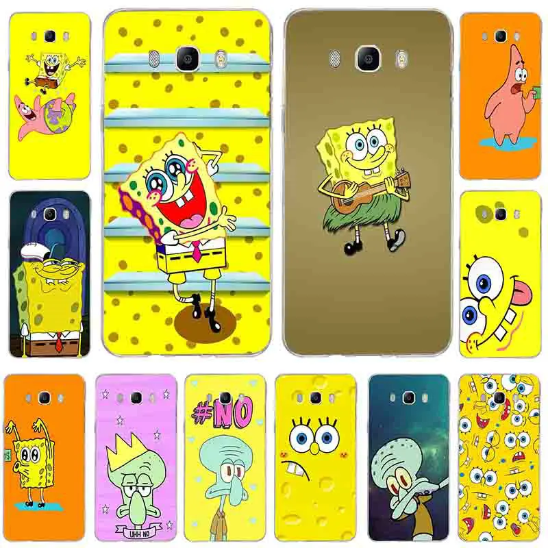 

Cute Patrick Squidward Spongebob Stars For Samsung Galaxy J1 J2 J3 J5 J7 A3 A5 A7 2016 2017 Shell Soft TPU Silicone Phone Cases