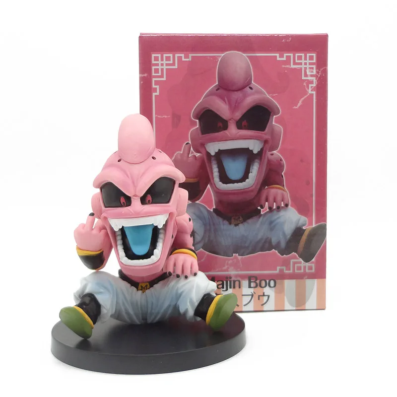 

Dragon Ball Majin Boo Mini Action Figure 1/10 scale Middle Finger Ver. Majin Buu PVC figure Toy Brinquedos Anime 13CM