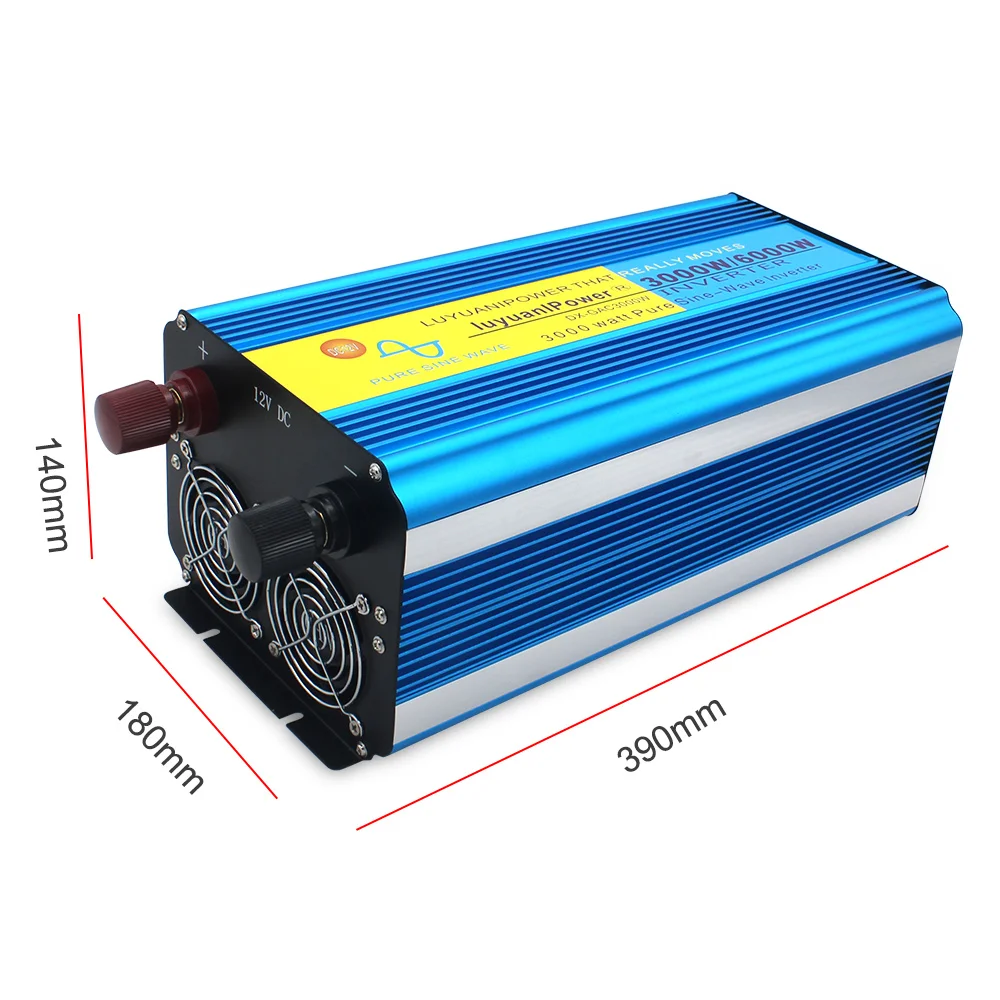 US $192.40 6000w Pure Sine Wave Power Inverter Transformer Dc 12v24v To Ac 220v230v240v With Dual Led Display 31a Usb Wireless Control