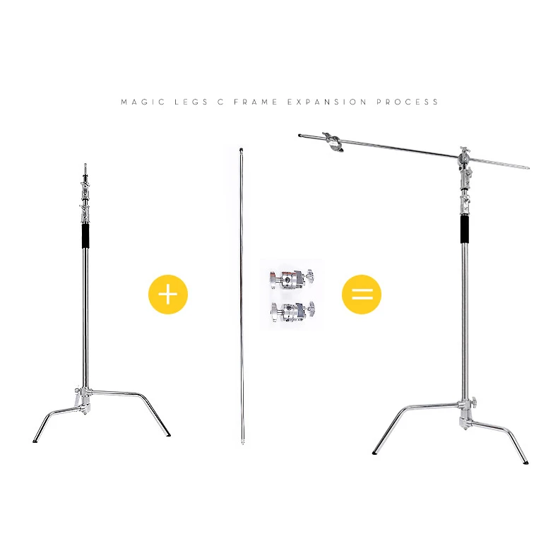 40 inch c stand Stainless steel magic leg movie light lampstand holder flag plate soft beam bracket photography C bracket
