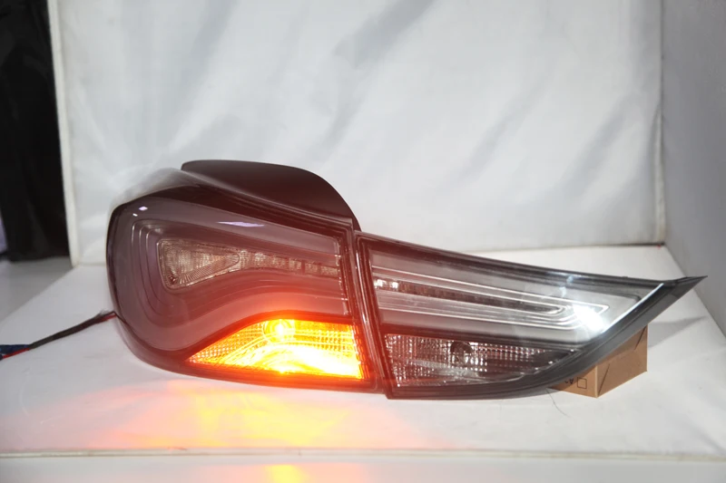 Светодиодный Габаритные задние фонари сборки для hyundai Avante i35 Elantra 2011 2012 2013 год дым черный