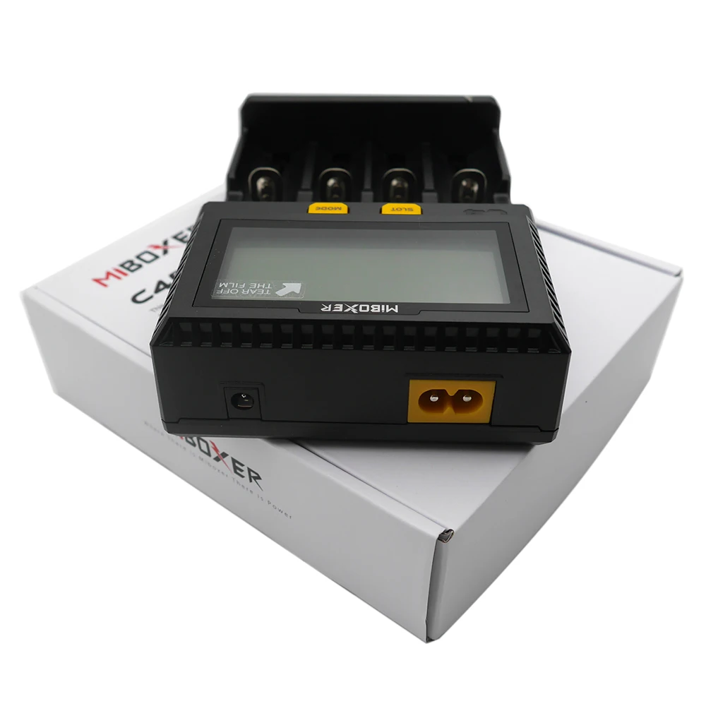 Зарядное устройство Miboxer C4 для Li Ion IMR ICR LiFePO4 18650 14500 26650 21700 AAA батареи 100 800 мАч 1.5A
