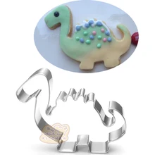 Мультфильм Динозавр металла печенья резак формы 0,3 мм толщина печенья Форма для выпечки помадка пирожные мусс украшение "Кольцо" BG055 8,7*6,5 см