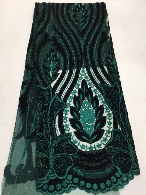 Высокое качество бархатные во французском и африканском стиле ткани с сетчатыми кружевами последняя вышивка швейцарская вуаль Свадебное кружево из тюля Ткань Z11