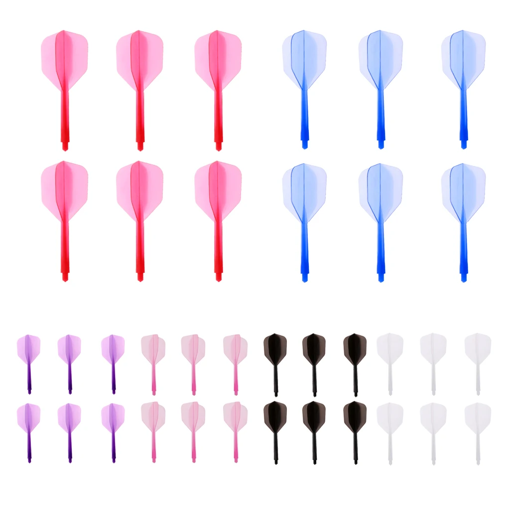 6 Pieces Transparent 2BA Thread Dart Shafts And Dart Flights Connection Entertainment Darts Tools Accessories