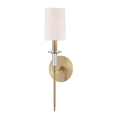 

American country wall lamp, Nordic post-modern bronze glass bedside lamp, living room, model room, villa corridor lamp.