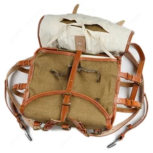 WW2 Китайская армия КМТ льняная кожаная посылка полевое оборудование с деревянной рамой