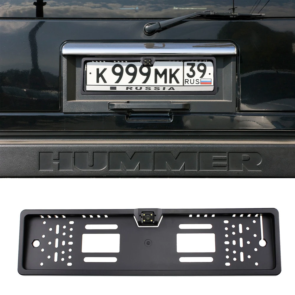 Podofo Автомобильная камера заднего вида водостойкая ЕС Европейская номерная пластина рамка парктроник Реверс 4 светодио дный ночного
