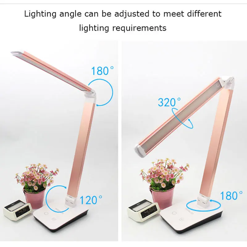 4 уровня сенсорный диммер светодиодные настольные лампы складной стол LED Lamba