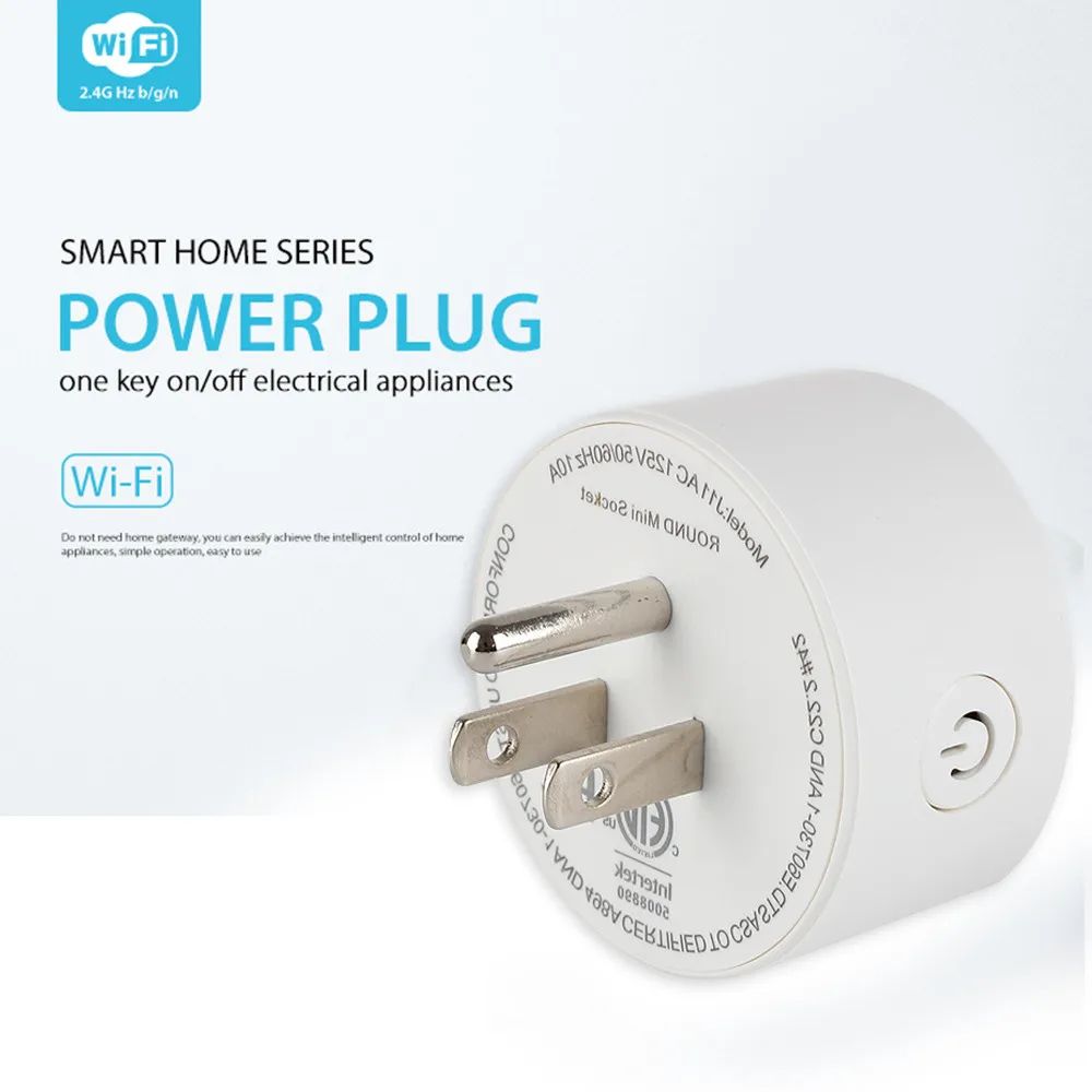 

AC 85-230V New Smart Mini WiFi Plug Outlet Switch Work With Echo Alexa Google Home Remote US Smart Plug Wifi Smart Socket Eu