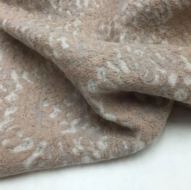 

Soft elastic knitted cashmere wool composite lace embroidery fabric patch wedding diy textiles tweed fabric telas por metro A537