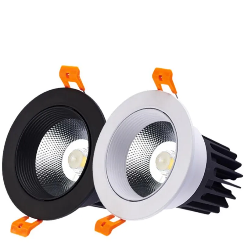 

Super Bright Dimmable Led downlight light COB Ceiling Spot Light 10W Led ceiling recessed Lights Indoor Lighting White/Black