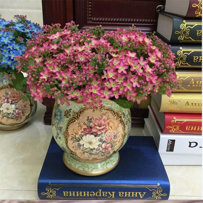  Rose Fake Artificial Silk Flower Wedding Party Bridal Bouquet Home Decor 72 Heads Waterproof beautiful Decor hot sale C0312# 0 10