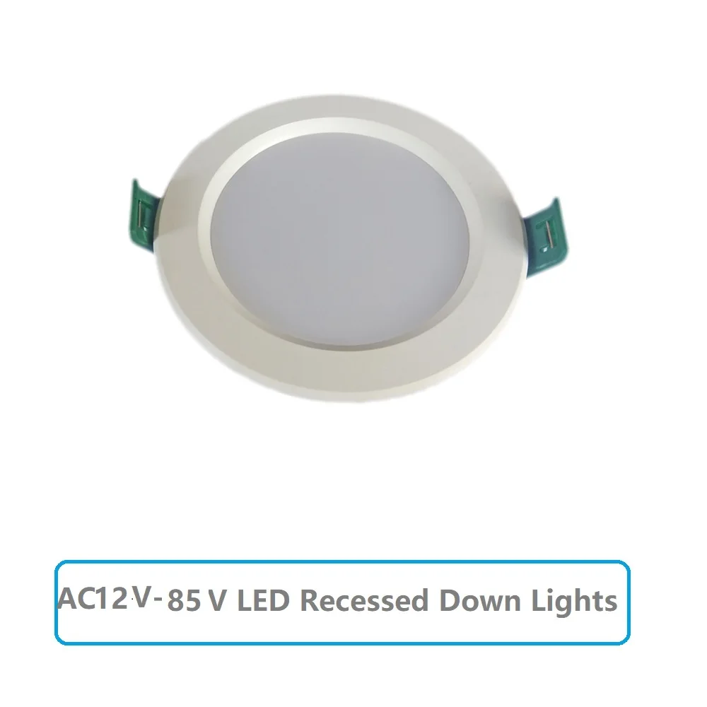 

LED DownLights AC12V-85V Round Recessed Ceiling Lamps 5W 9W 12W 15W 18W Cold white 6500K Bulbs Bedroom Kitchen Interior Spot
