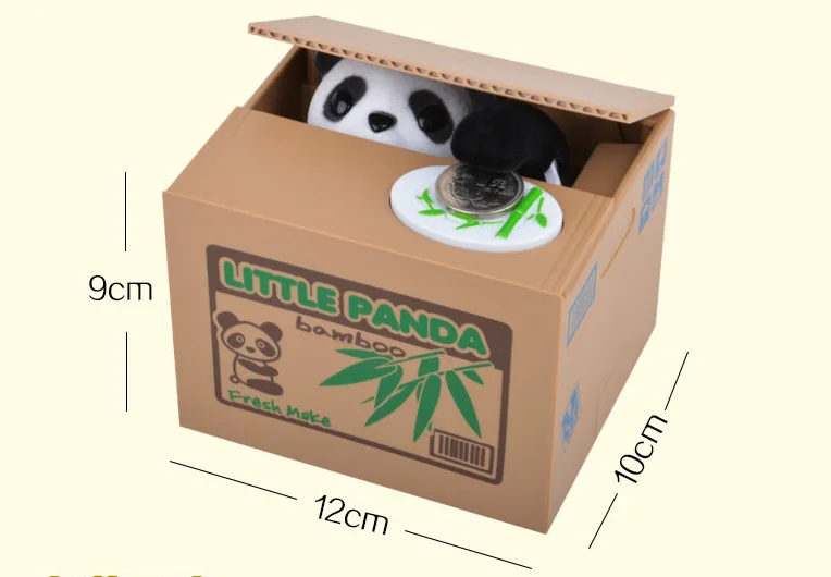 Chatora маленькая панда Itazura Автоматизированная красть монета копилка накопительная коробка