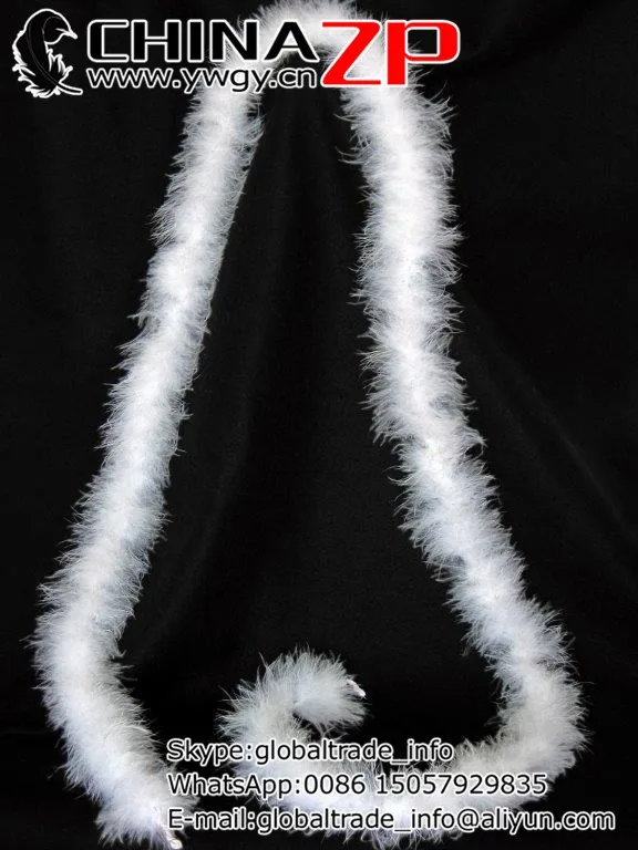 White Marabou Feather Boa