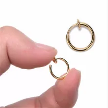 Anillo de nariz falso de 2 piezas con Clip en la nariz para Piercing en la nariz aros de Aro para labios(China)