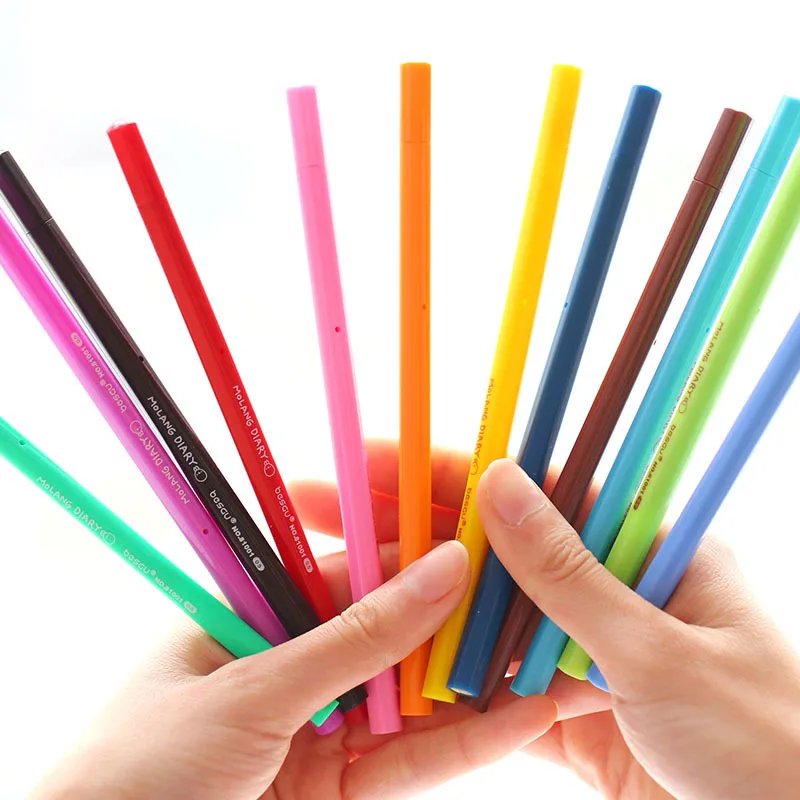 

60 pcs/Lot Candy color gel ink pen Simple slim body 0.38mm roller ball pens Korean Stationery Office school supplies CB985