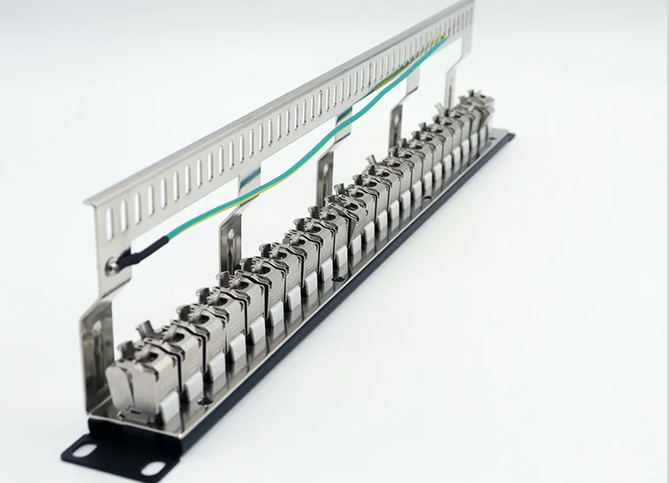 Cat7 Cat6A модульная коммутационная панель 24 порта 1U экран для модулей Keystone 19