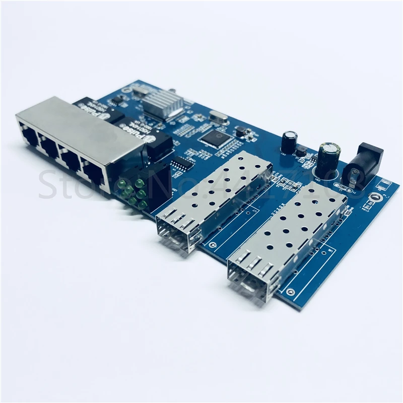 Ethernet коммутатор Gigabit 10/100/1000 м волоконно оптический медиа Преобразователь 4RJ45 и 2 *