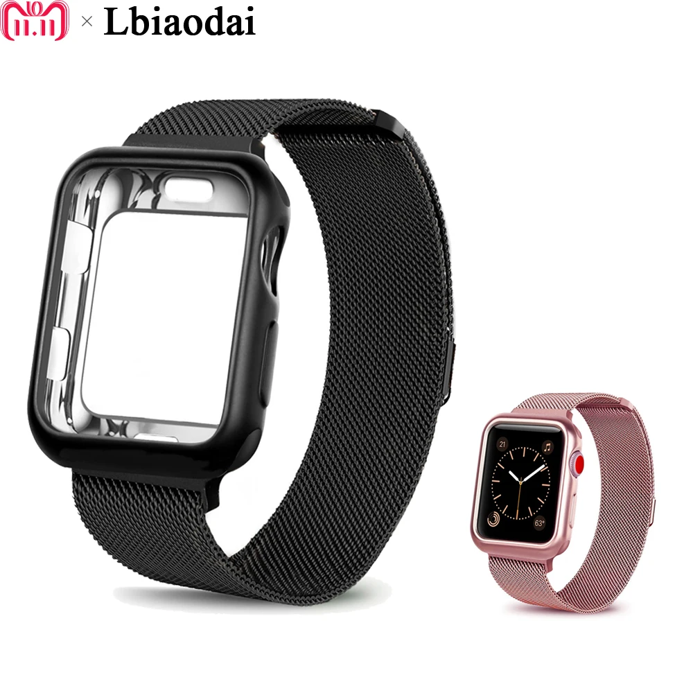

Milanese Loop Strap For Apple Watch Band 42mm 38mm Iwatc Series 3/2/1 Case cover Bracelet Wrist Stainless Steel Mesh Watchbands