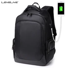 

Brand LeveLive Large Capacity 15.6" Laptop Backpack Men Women USB Charging Trip Bagpack Waterproof Rucksack Male Female Back Bag