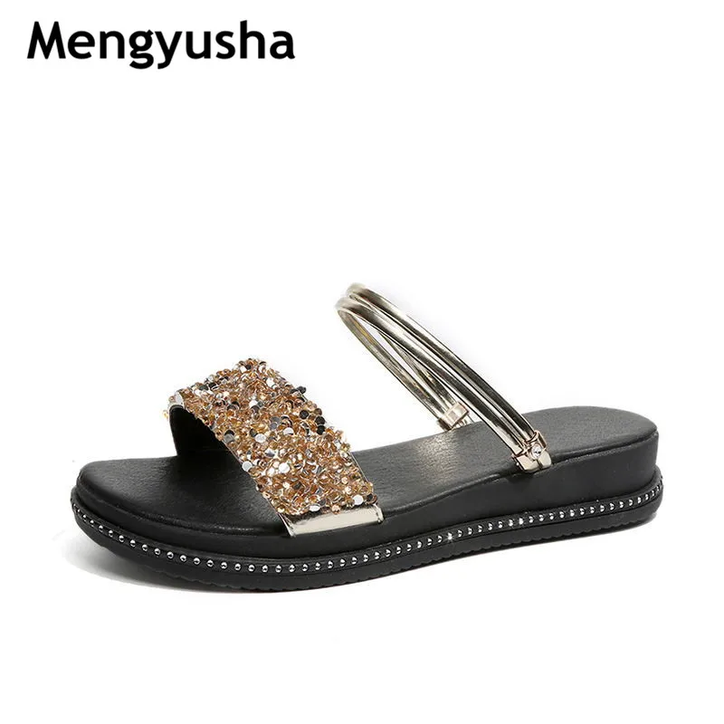 

2018 Summer Fashion PU Leather Women High Heels Sandals Concise Solid Flip Flops Ankle Strap Casual Shoes Woman