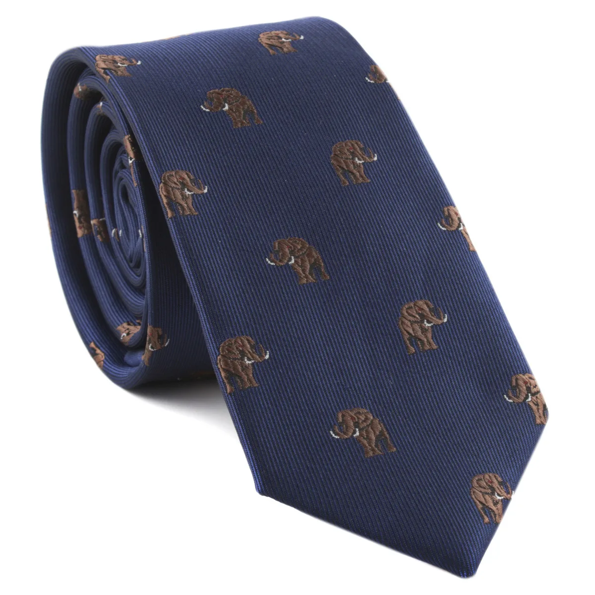 

Mantieqingway Neck Ties for Mens Polyester Silk-dyed Jacquard Zebra Elephant Pattern Necktie Casual Business Animals Neck Ties