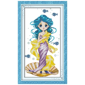 

Ocean Baby Patterns Counted Cross Stitch 11CT 14CT Cross Stitch Sets Wholesale Chinese Cross-stitch Kits Embroidery Needlework