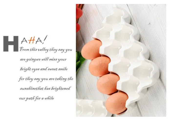 Современный 12 сетки белый керамический поддон для яиц держатель яиц чашки для украшения для кухни держатель для яиц лоток Кухонный Контейнер для хранения