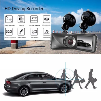 

3 Inch Car Dash Camera Driving Recorder 170 Wide Angle Dvr With Rear Camera Infrared Night Dash