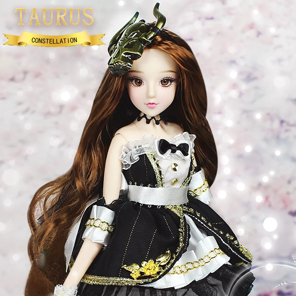 Fortune Days MMGirl 12 Созвездие Телец 1/6 30 см Высота 14 суставов тела новейшее черное платье комплект с изысканной подарочной коробкой