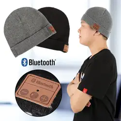 Зимняя теплая вязаная шапочка для женщин мужчин унисекс беспроводной Bluetooth Smart кепки гарнитура наушники Динамик Mic Bluetooth шапки 1 шт