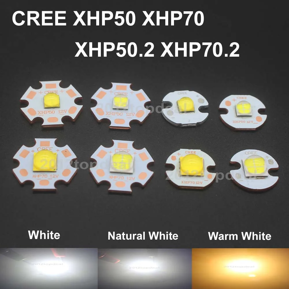 CREE XHP50 XHP70 XHP50.2 XHP70.2 2 поколения холодный белый нейтральный белый теплый белый светодиодный излучатель 6 в 12 В с 16 мм 20 мм медной печатной платой