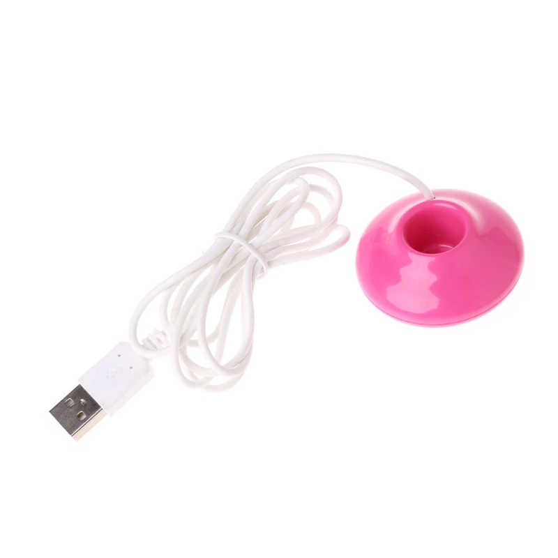 Мини USB пончик увлажнитель воздуха очиститель Арома диффузор для дома и офиса автомобиля портативный - Цвет: Pink