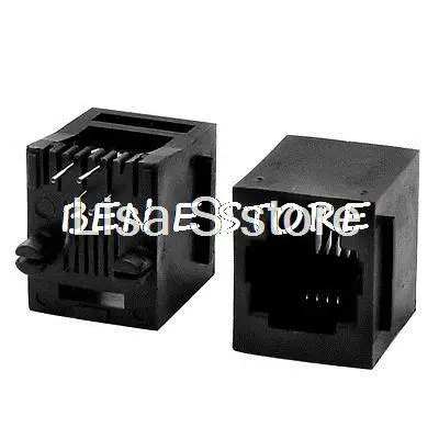 

20 Pcs 0 Degree Pins RJ11 RJ13 RJ14 6P4C Telephone Jacks Connectors