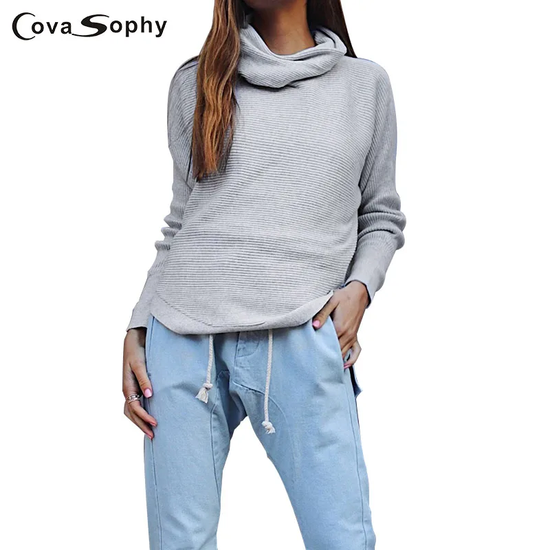 AVODOVAMA M Knitted Scarf Collar Pullovers Casual Long Sleeve Fashion 2019 Autumn Winter Sweaters | Женская одежда